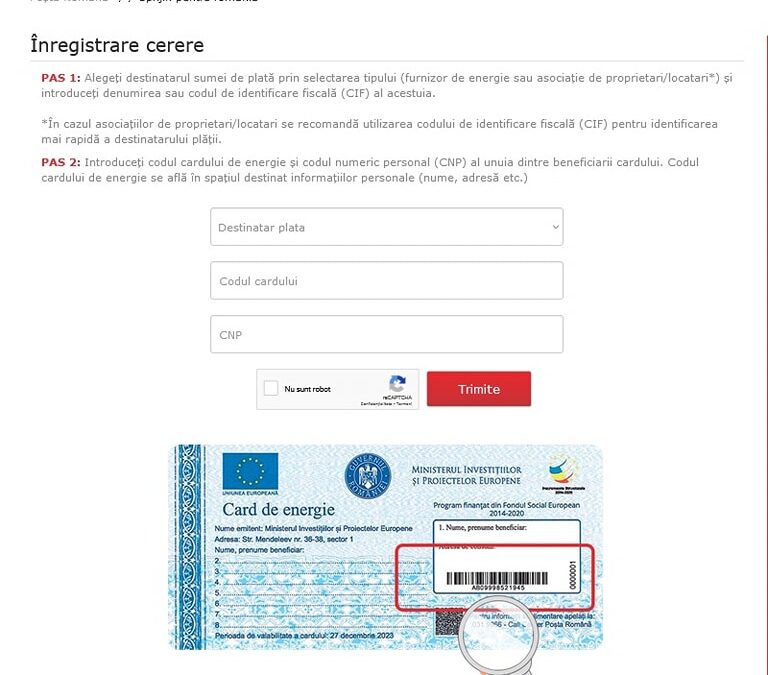 CN Poșta Română: Facturile cu cardul de energie se pot plăti online | InvesTenergy