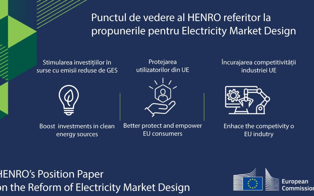 Punctul de vedere al HENRO referitor la propunerile pentru Electricity Market Design