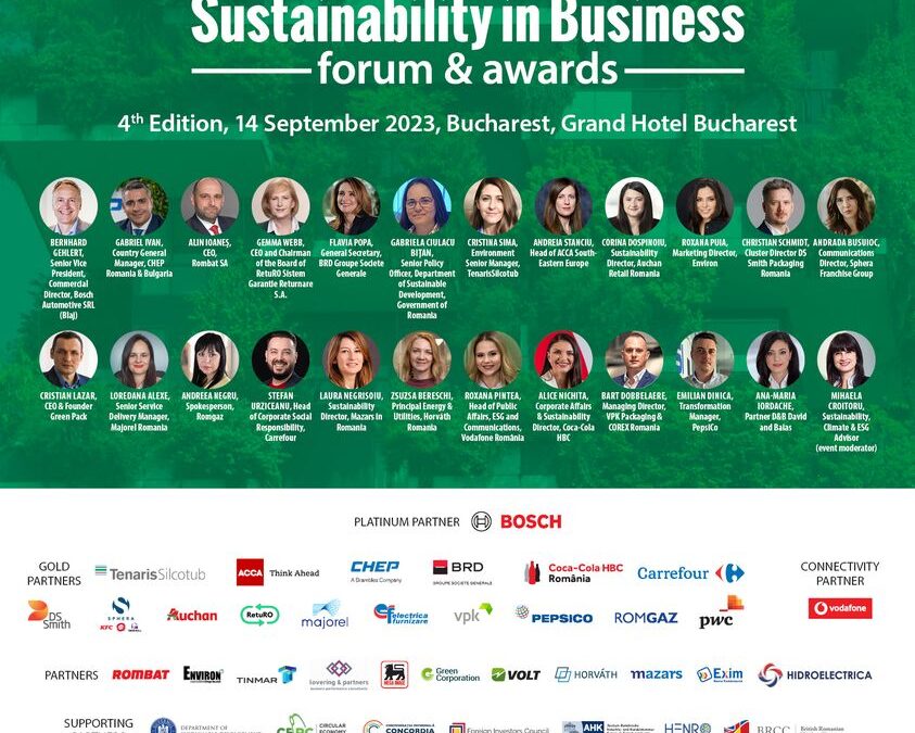 SUSTAINABILITY IN BUSINESS FORUM. FORUM & AWARDS